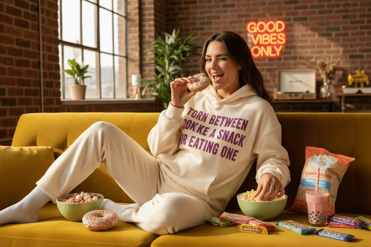 Image fun du hoodie "Torn Between Lookin Like A Snack Or Eating One"